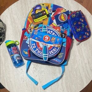 NWT PAW Patrol Backpack, Lunchbox + Water Bottle.